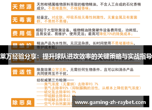 莱万经验分享:提升球队进攻效率的关键策略与实战指导 莱万经验分享:提升球队进攻效率的关键策略与实战指导